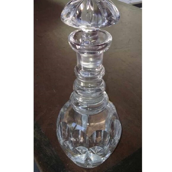 Hand Cut 24% Pbo Lead Crystal Decanter with Mushroom Stopper from West Germany - Picture 4 of 12